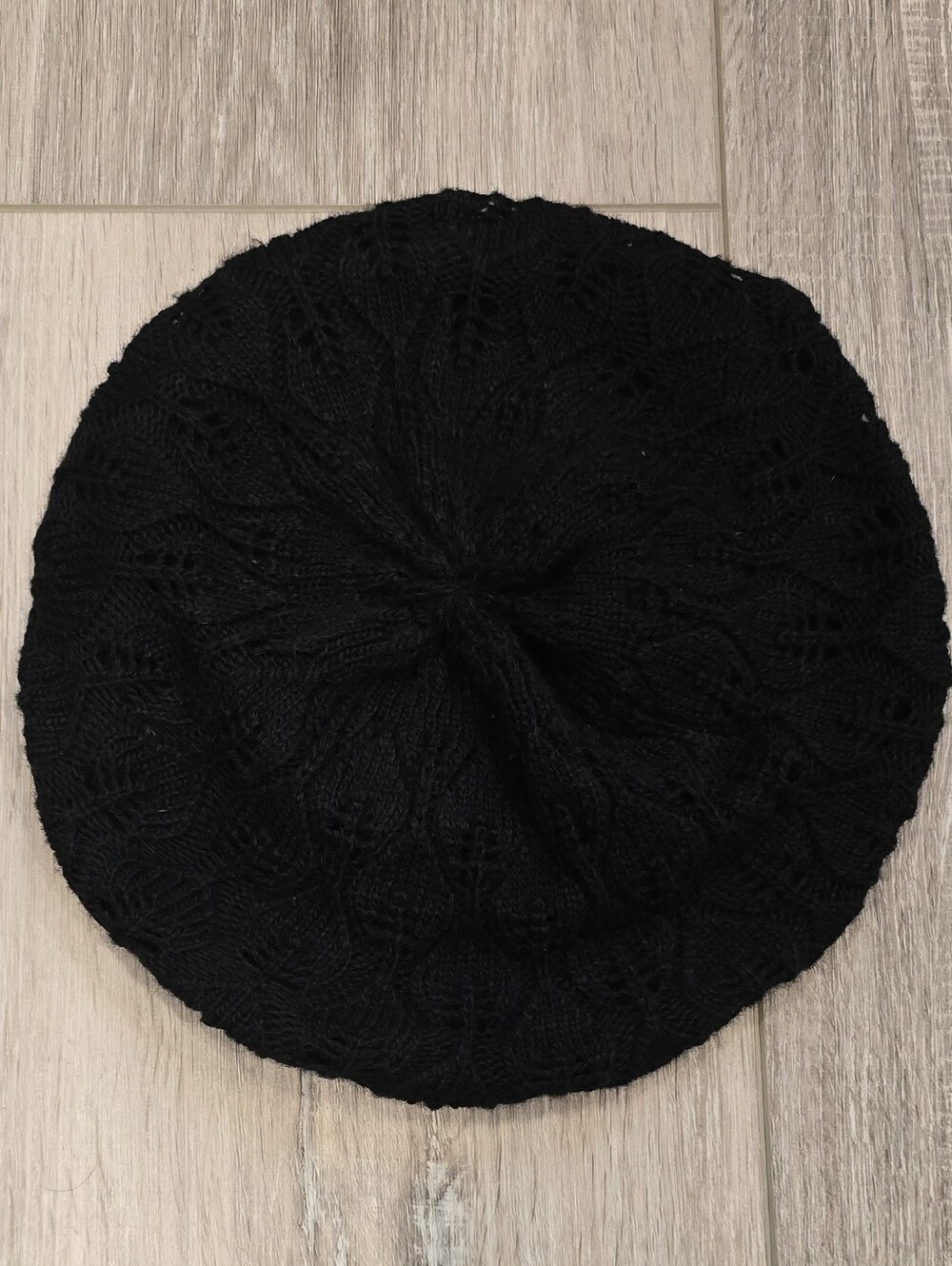 Thin Black Knit Beret - Women Accessories